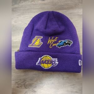 Los Angeles Lakers NBA Beanie Purple New Era Cuffed Knit Cap Unisex Adult